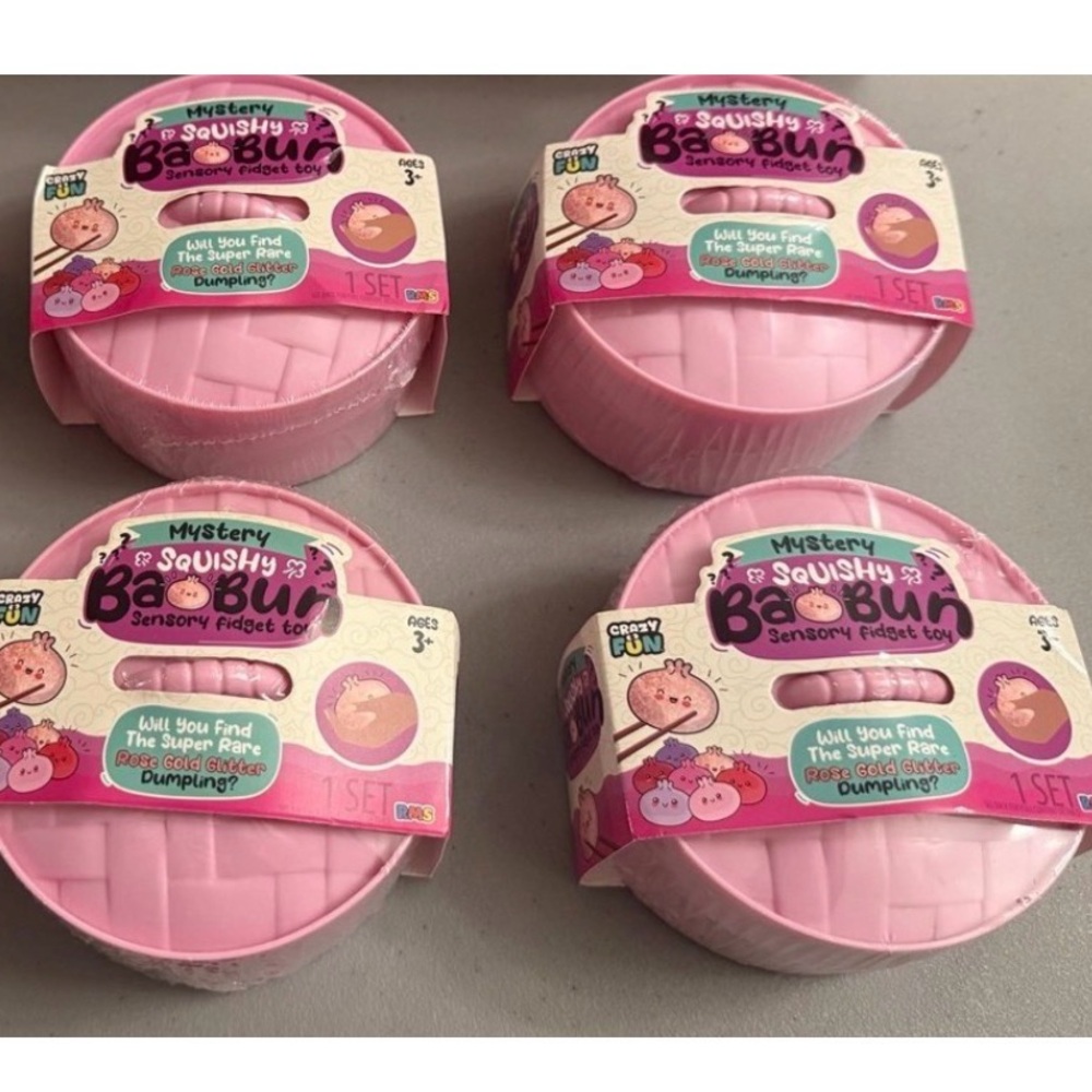 4-Viral Squishy Dumpling BAO BUN Valentines Squishies GLITTER MYSTERY *SHIP 2/19